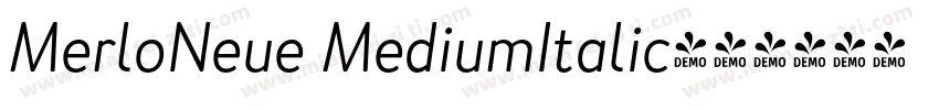 MerloNeue MediumItalic字体转换